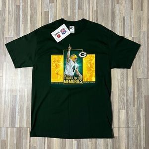 Vintage Deadstock Y2K Brett Favre Tribute T-shirt Green Bay Packets NFL Large
